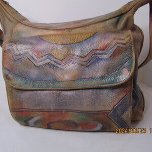ANUSCHKA SHOULDER STRAP HANDPAINTED PURSE